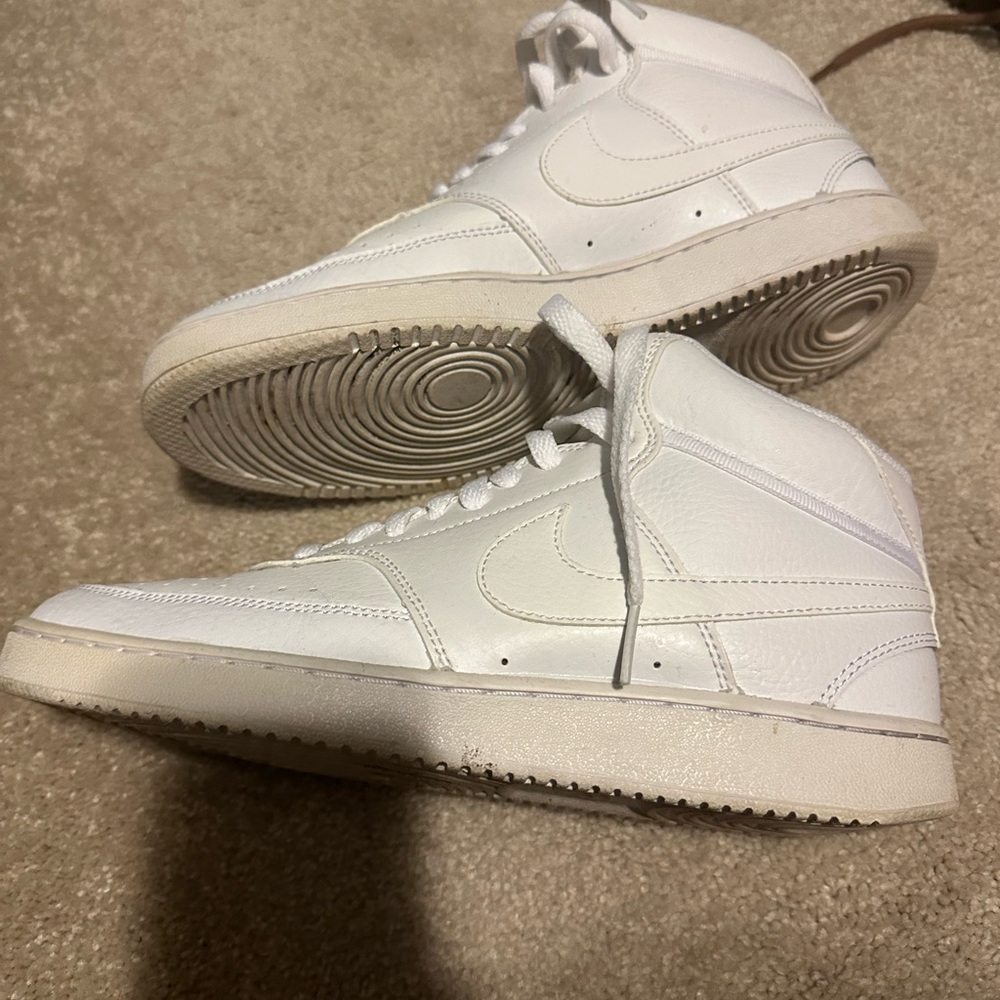 White Mid Top Women's Sneakers